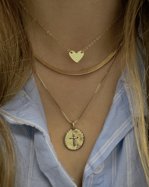Cross Disc Necklace