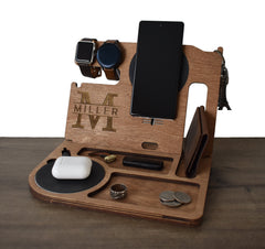 Wireless Docking Station with 2 Charging Pads, Compatible with iPhone and Android