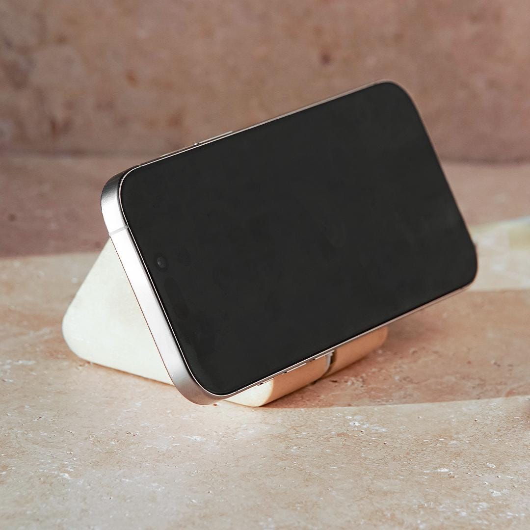 MagSafe Charging Station for iPhone & Apple Watch | Stone Charging Dock | Minimalist Nightstand Charger