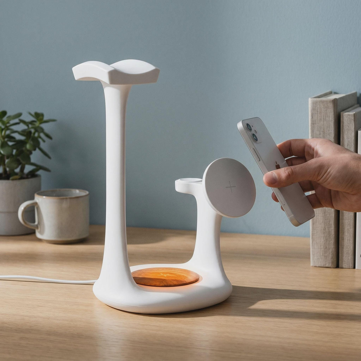 MagSafe Charger 3-in-1 Headphone Stand | Phone Charging Station for Multiple Devices iPhone Apple Watch AirPods | Desk Decor